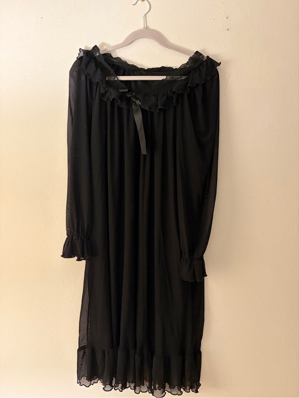 Black Long Sleeve Off-Shoulder Dress by Dazy